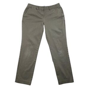 Lands End Chino Pants Straight Leg Mid Rise Casual Stretch Khaki Womens 6 Petite